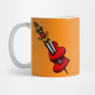 Traditional Stabbed Hearts Mug